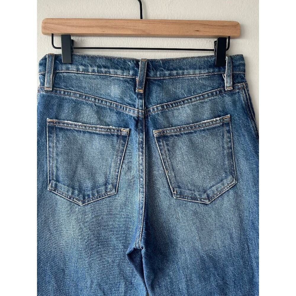 FRAME Le Mec Malibu Relaxed Boyfriend Jeans 25 Button Fly Raw Hem 100% Cotton - Picture 5 of 10